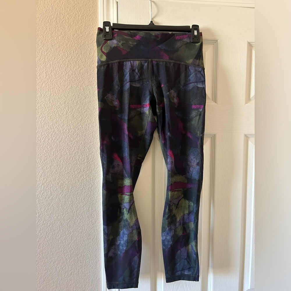 Lululemon Train Times 7/8 Pants Aura Dark Chrome Multi Midnight Navy